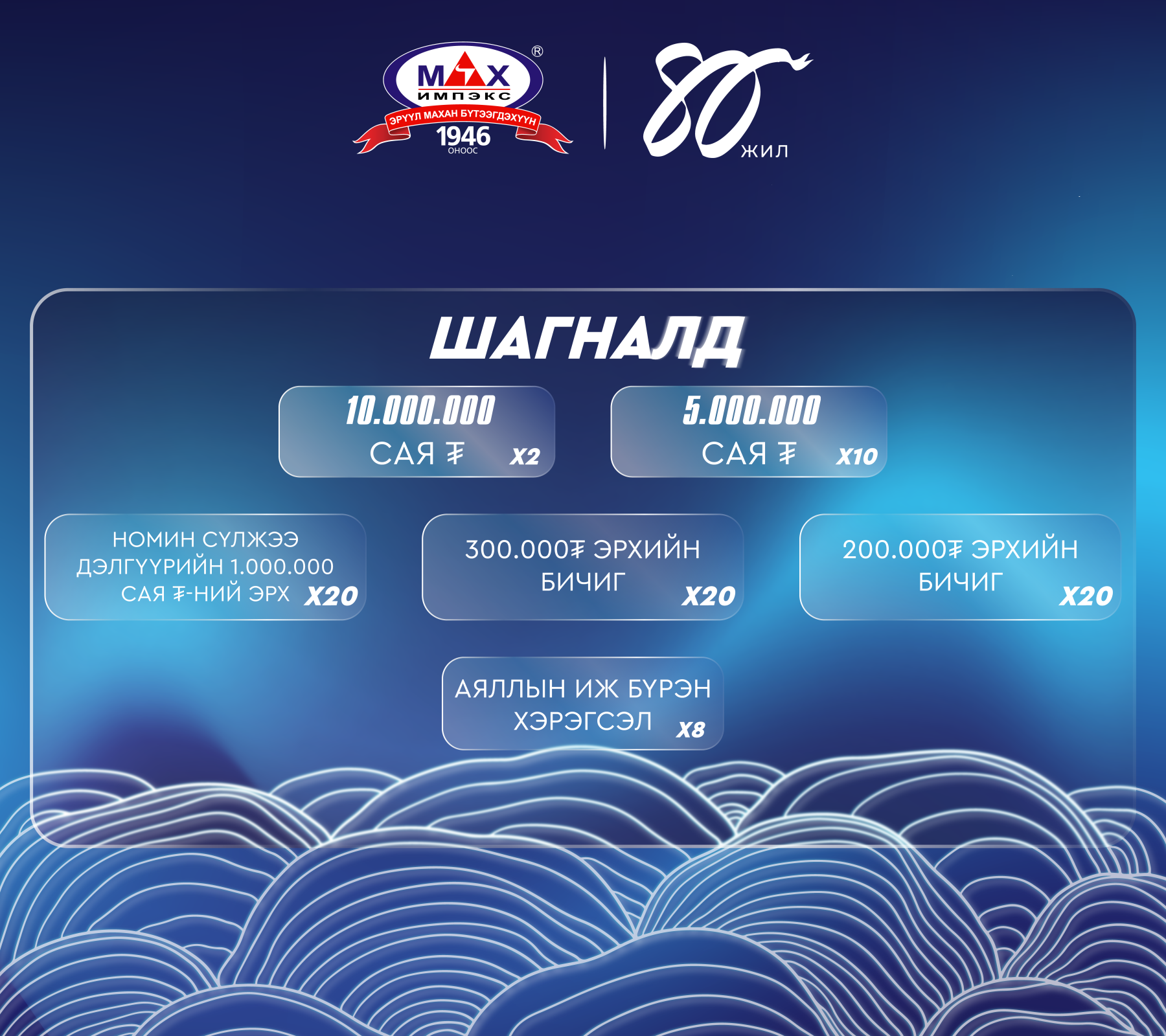 “Мах Импэкс” ХК 80 жилийн ойн хүрээнд хэрэглэгчдэдээ зориулсан 80 азтантай урамшуулалт хөтөлбөрөө дахин зарлалаа